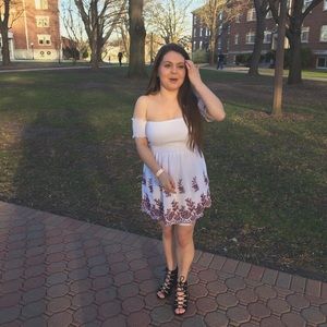 white off the shoulder-Francesca’s. Worn once